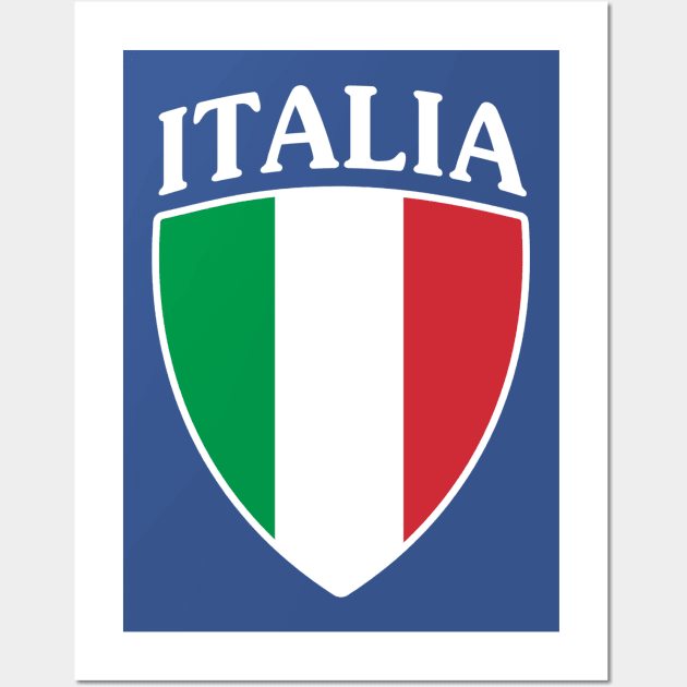 Italia Flag Italian Italy Italiano Wall Art by E